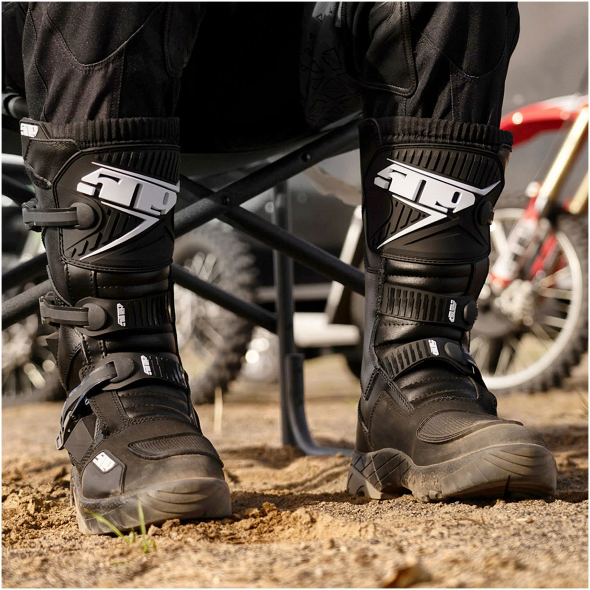 509 Velo Raid Snowmobile Boots Stealth Black