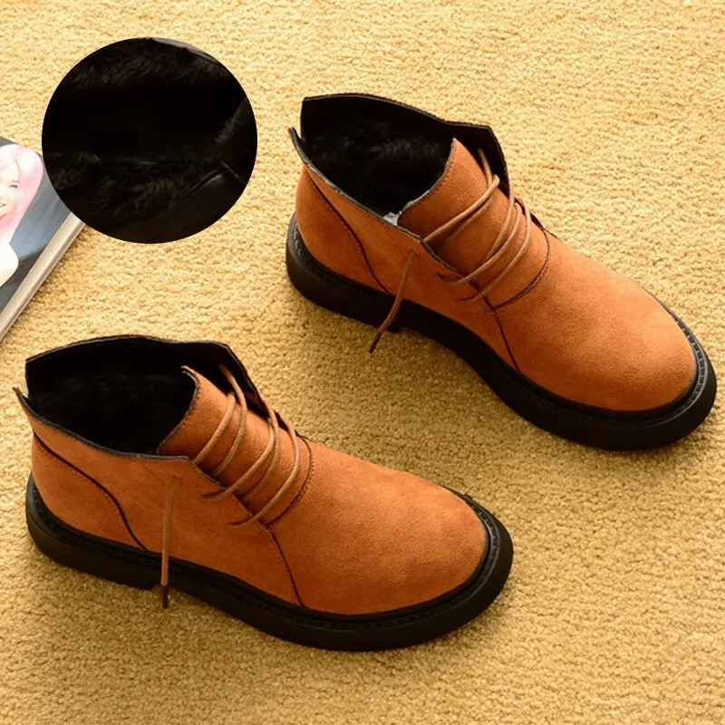 Autumn Winter Shoes Women Snow Boots Warm Plush Shoes Cold Winter Fashion Women Ankle Boots Ladies Cotton Shoes N043