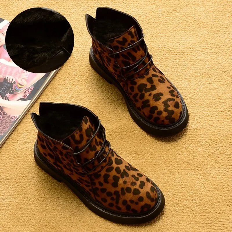 Autumn Winter Shoes Women Snow Boots Warm Plush Shoes Cold Winter Fashion Women Ankle Boots Ladies Cotton Shoes N043