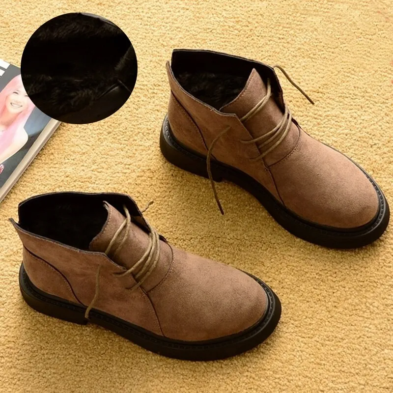 Autumn Winter Shoes Women Snow Boots Warm Plush Shoes Cold Winter Fashion Women Ankle Boots Ladies Cotton Shoes N043