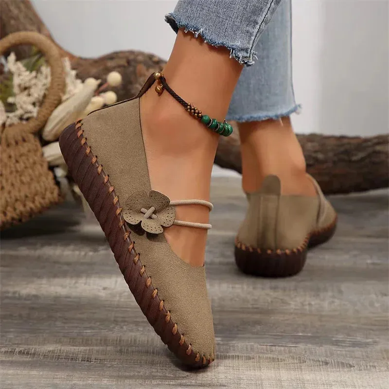 Hnzxzm Women's Single Shoes Summer New Thick Sole Round Head Baotou Fisherman Shoes Casual Fashion Soft Sole Non-slip Single Shoes