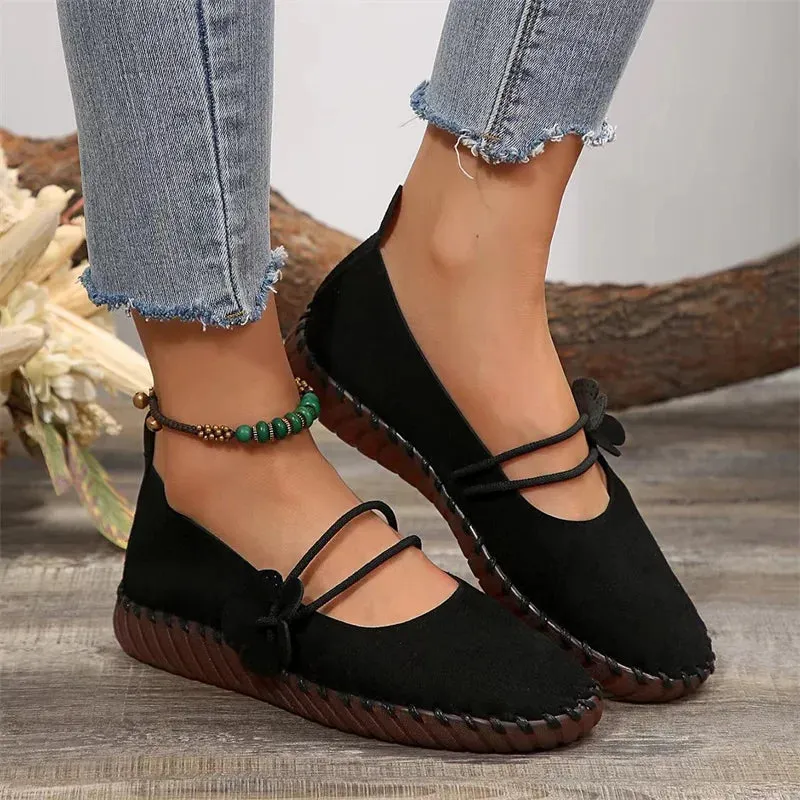 Hnzxzm Women's Single Shoes Summer New Thick Sole Round Head Baotou Fisherman Shoes Casual Fashion Soft Sole Non-slip Single Shoes