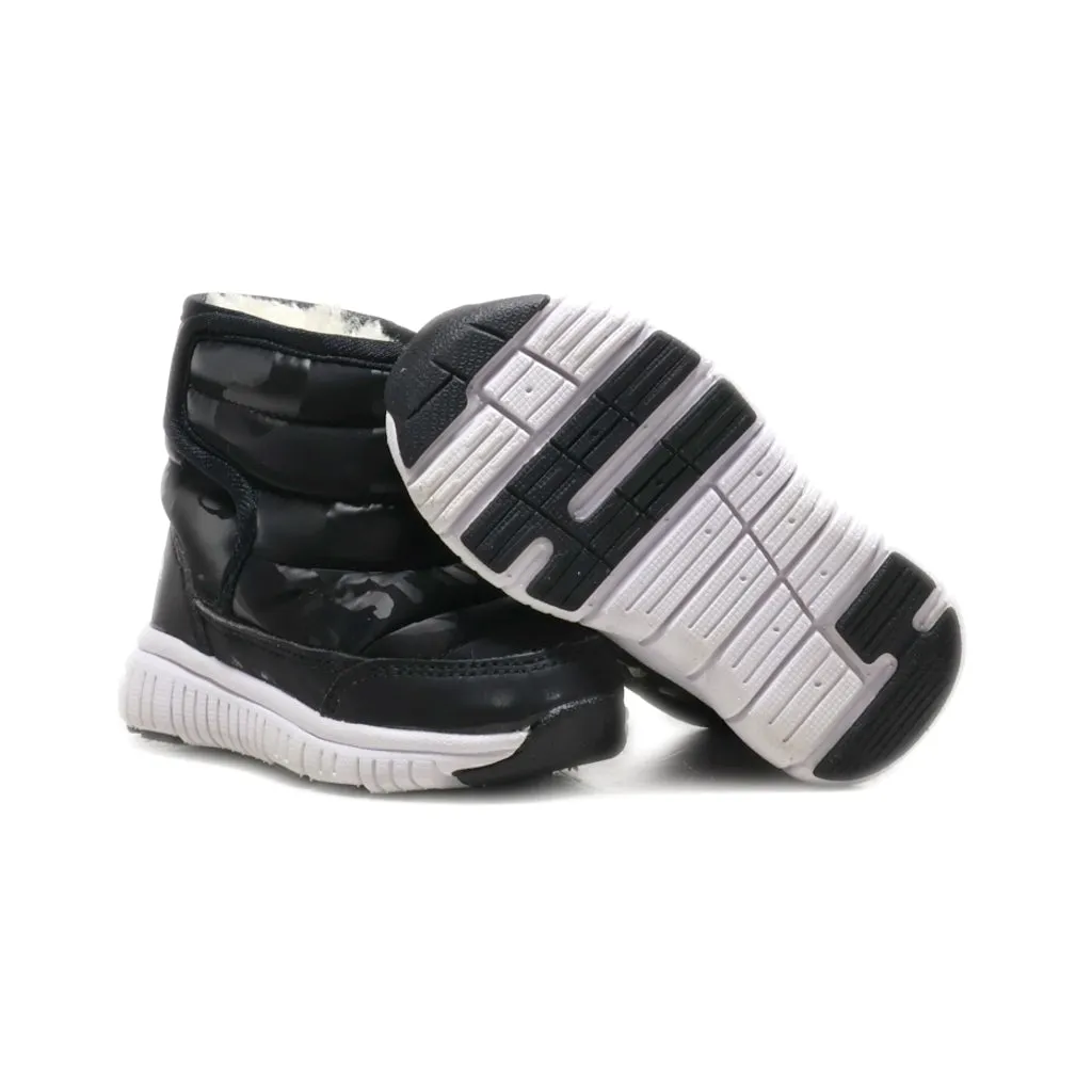Hobibear Snow Boots Leather Black Colour For Kids