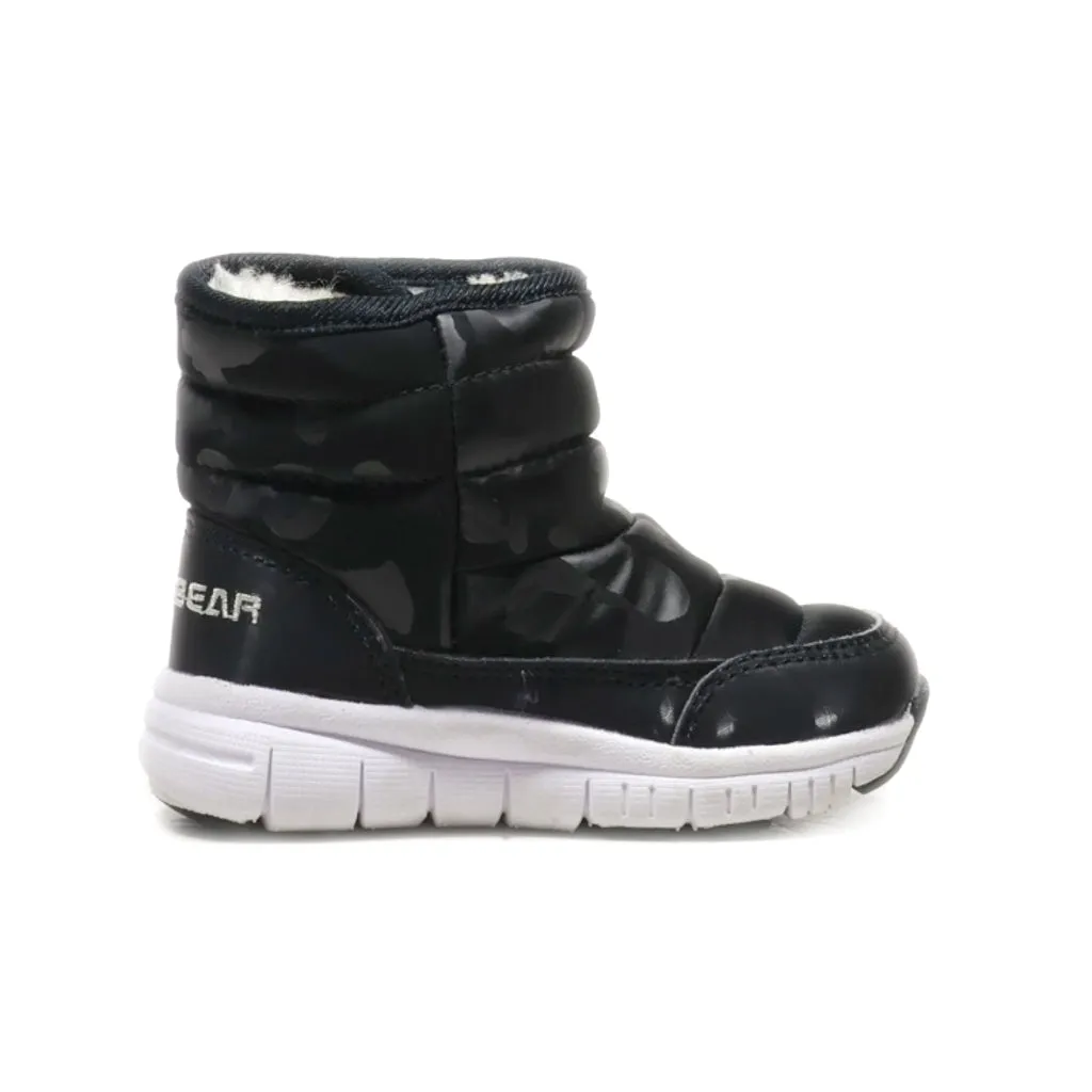 Hobibear Snow Boots Leather Black Colour For Kids