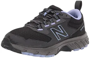 New Balance Women's 510 V5 Trail Running Shoe, Black/Purple, 9 Wide