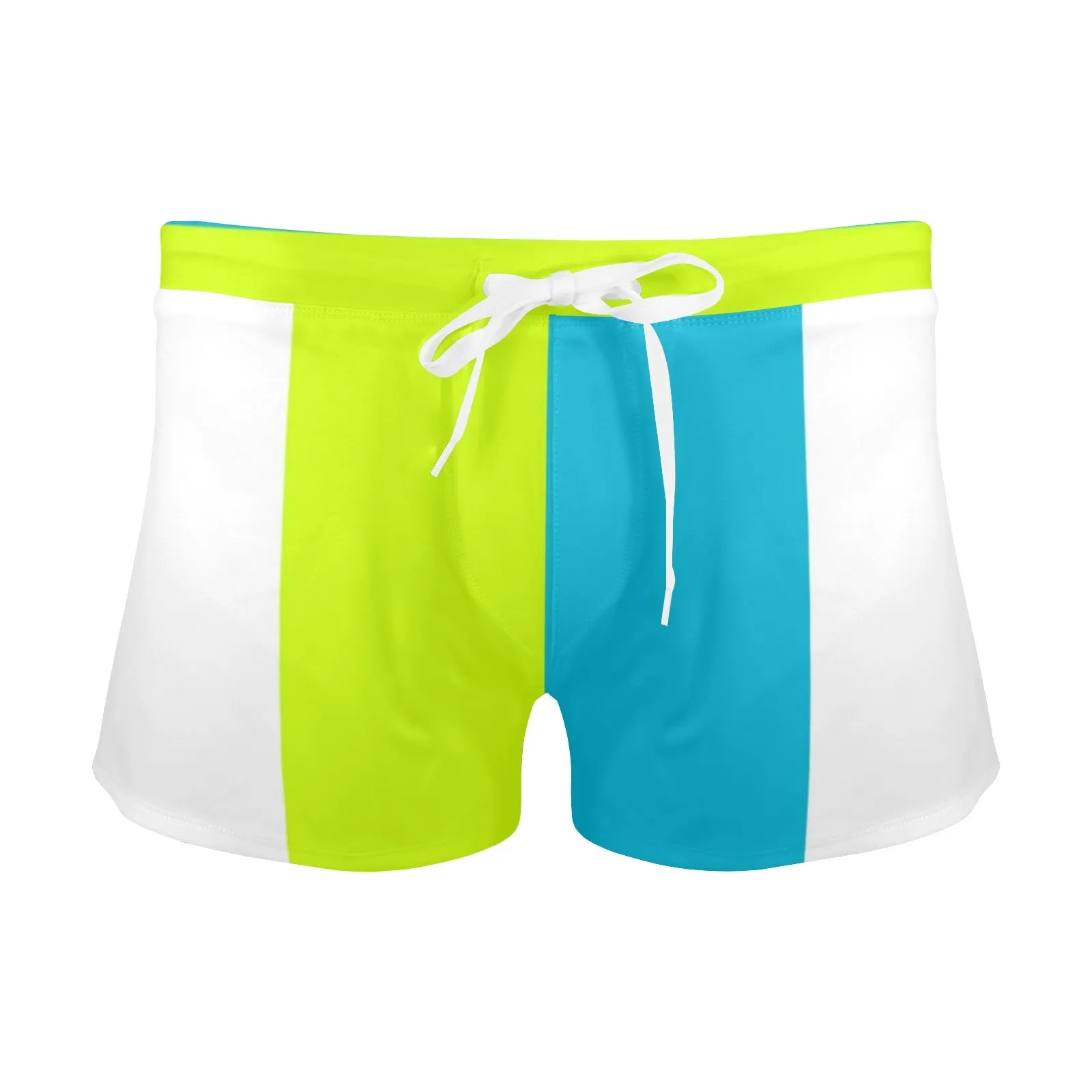 pisces neon green blue ombre print Men's Swim Trunks with Zipper Pocket (Model L71)