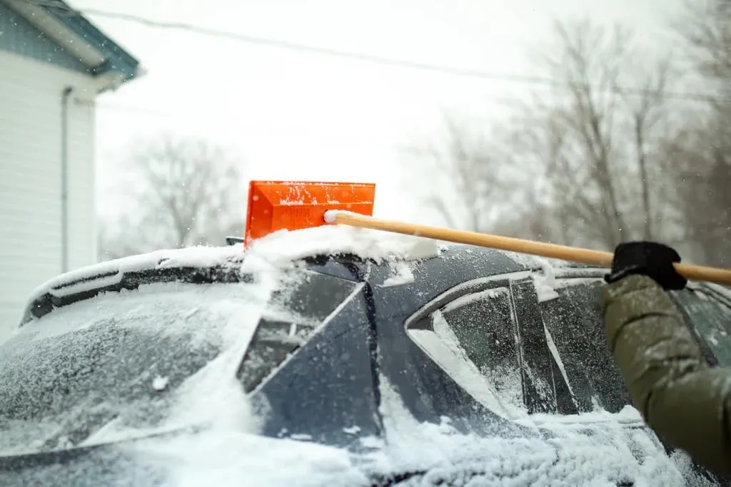 Shuttsco Heavy Duty 12" Snow Rake Head Only - Orange Polyethylene Material - Replacement Foam Head for Wooden and Aluminum Poles - Auto Dealer Snow Removal Tool - Made in USA
