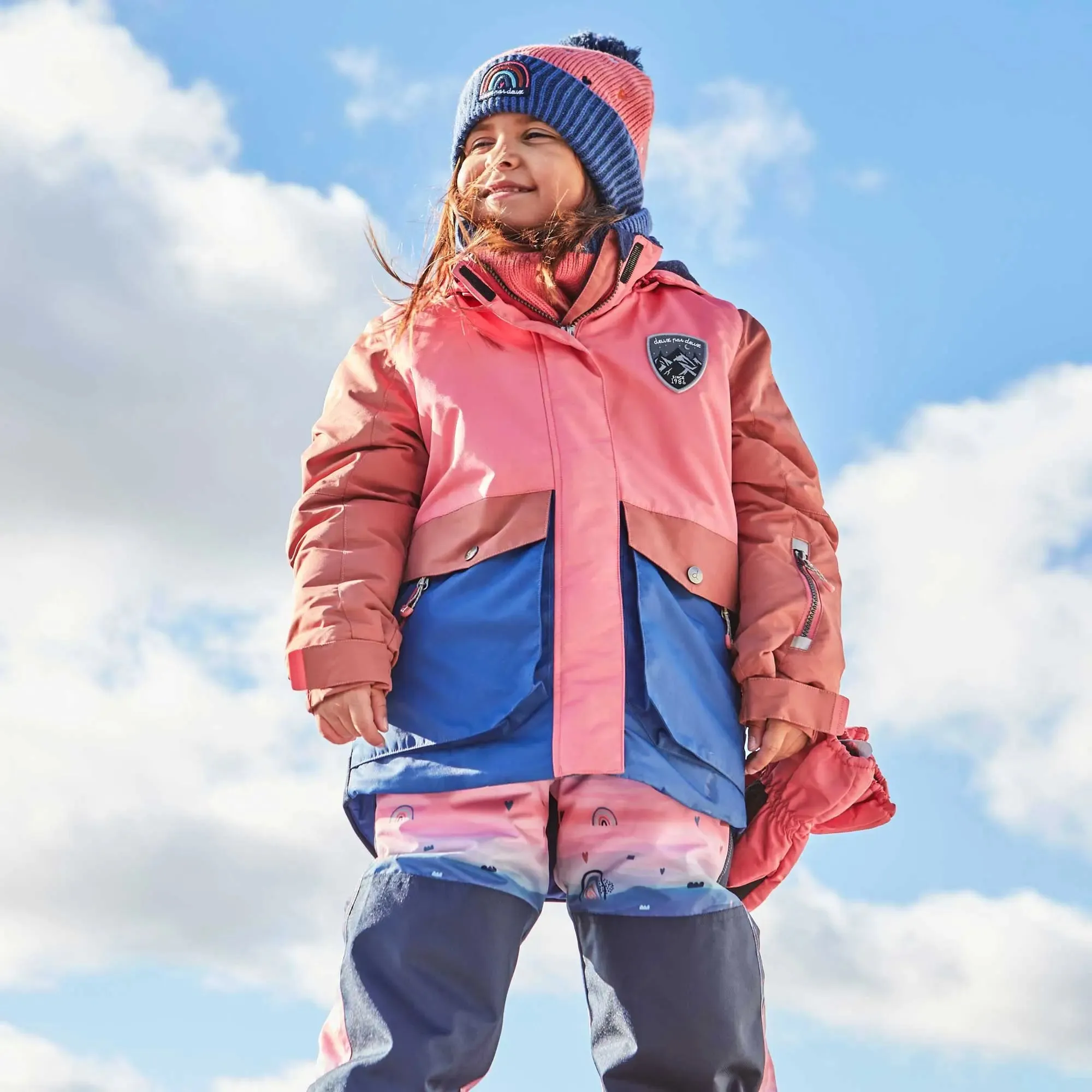 Two Piece Snowsuit Colorblock Jacket With Printed Pant | DEUX PAR DEUX