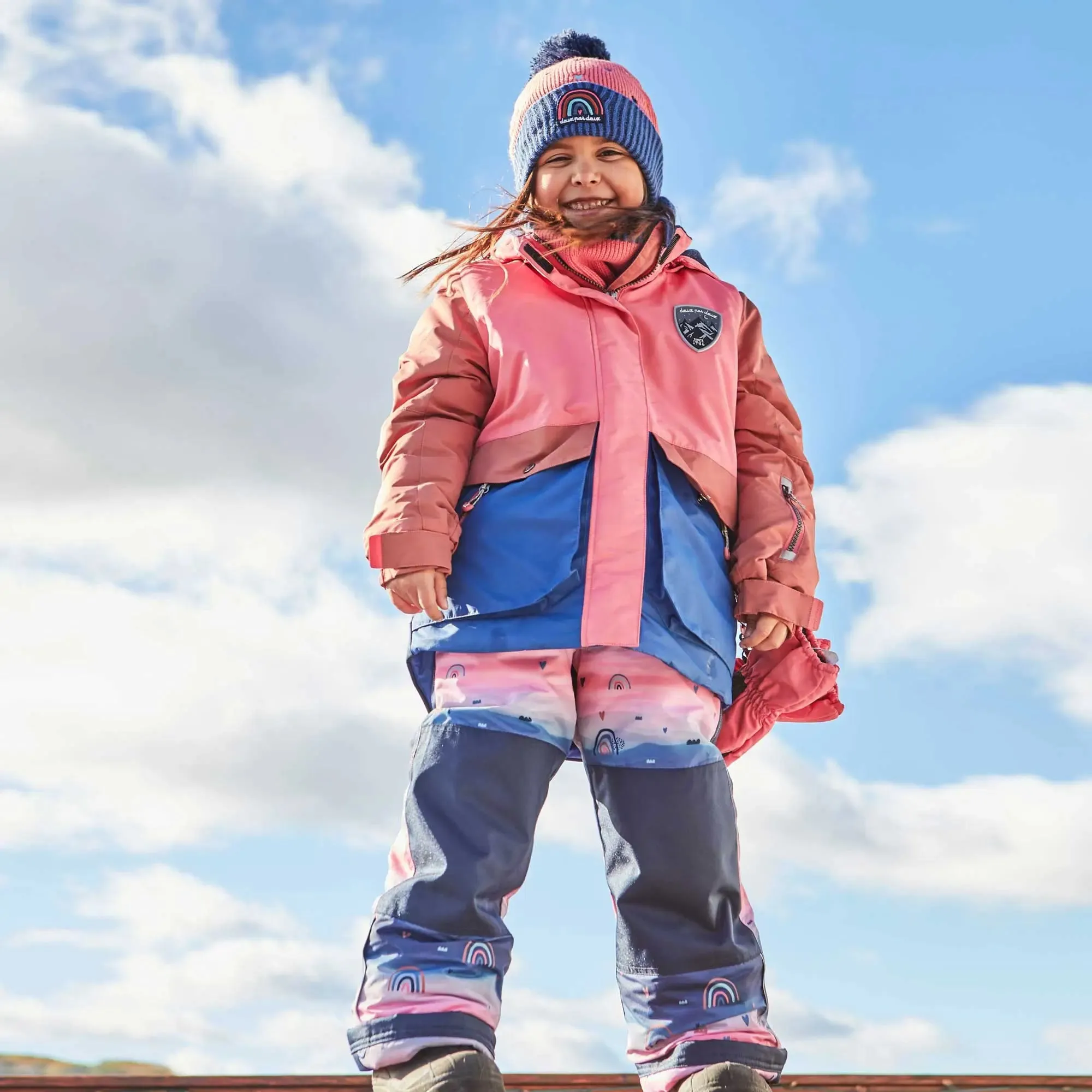 Two Piece Snowsuit Colorblock Jacket With Printed Pant | DEUX PAR DEUX