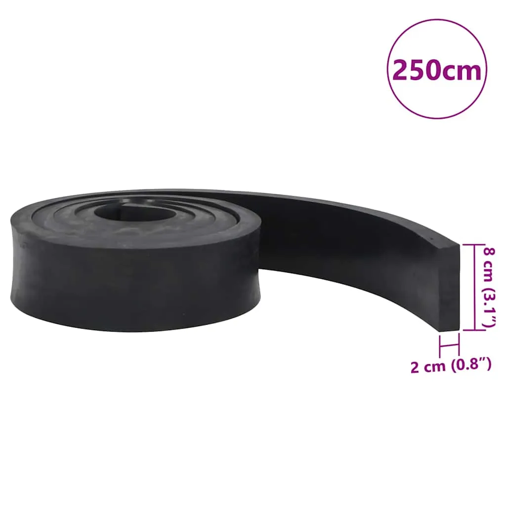 vidaXL Rubber Edge for Snow Plow Black 250x8x2 cm